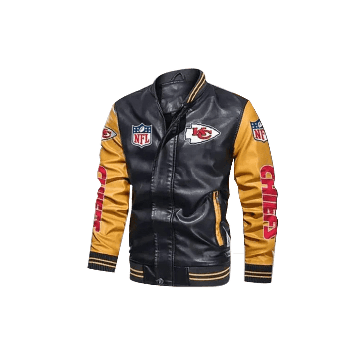 Kansas City Chiefs NFL Black & Yellow Varsity Jacket