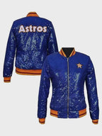 Bomber Houston Astros Sequin Blue Jacket