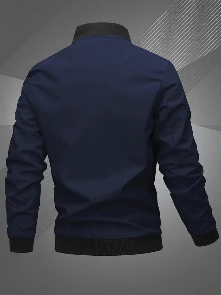 Letter Embroidered Casual Bomber Jacket