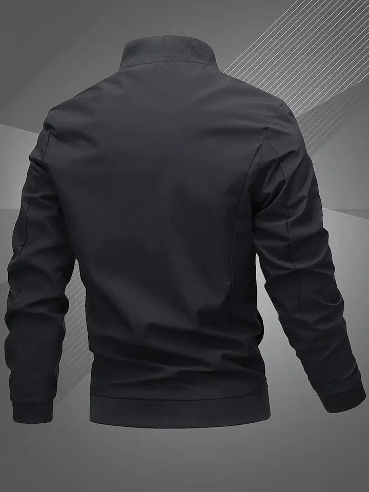 Letter Embroidered Casual Bomber Jacket