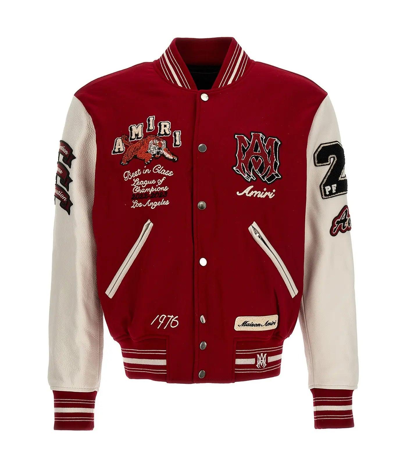 Amiri Red Varsity Jacket