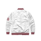 Ames Arch Iowa State Cyclones White Satin Jacket Back