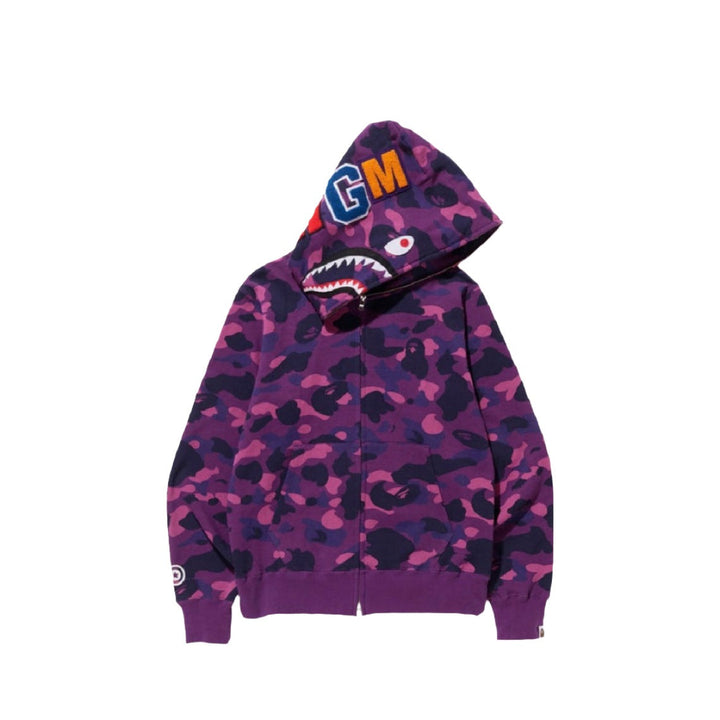 BAPE Purple Camo Shark Hoodie