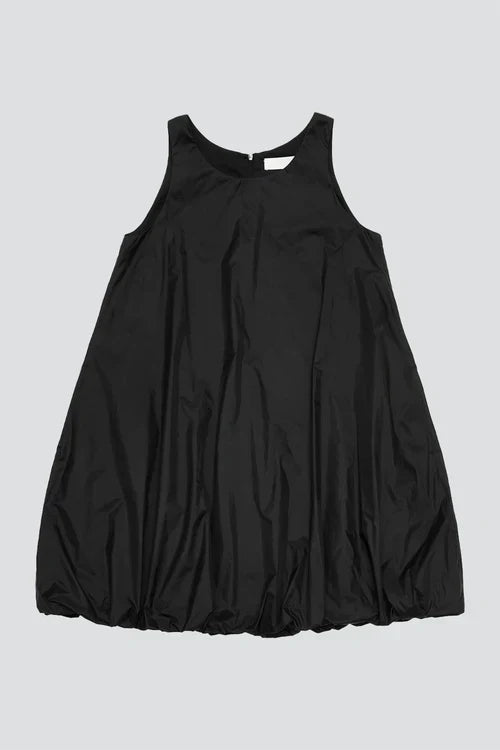 Black Nylon Volume Mini Dress