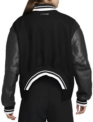 Caitlin Clark Snl Black Letterman Jacket