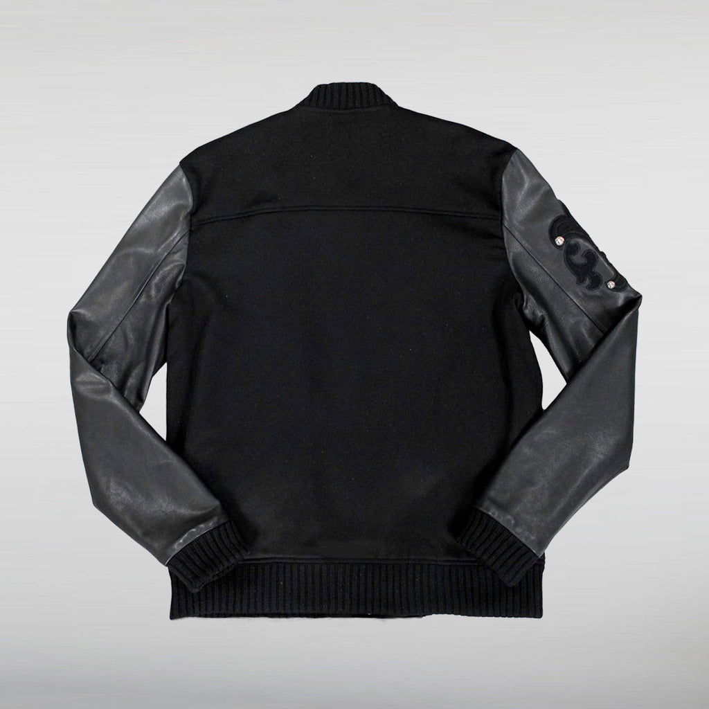 Chrome Hearts Black Woolen Letterman Jacket Back