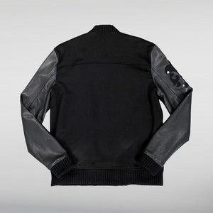 Chrome Hearts Black Woolen Letterman Jacket Back