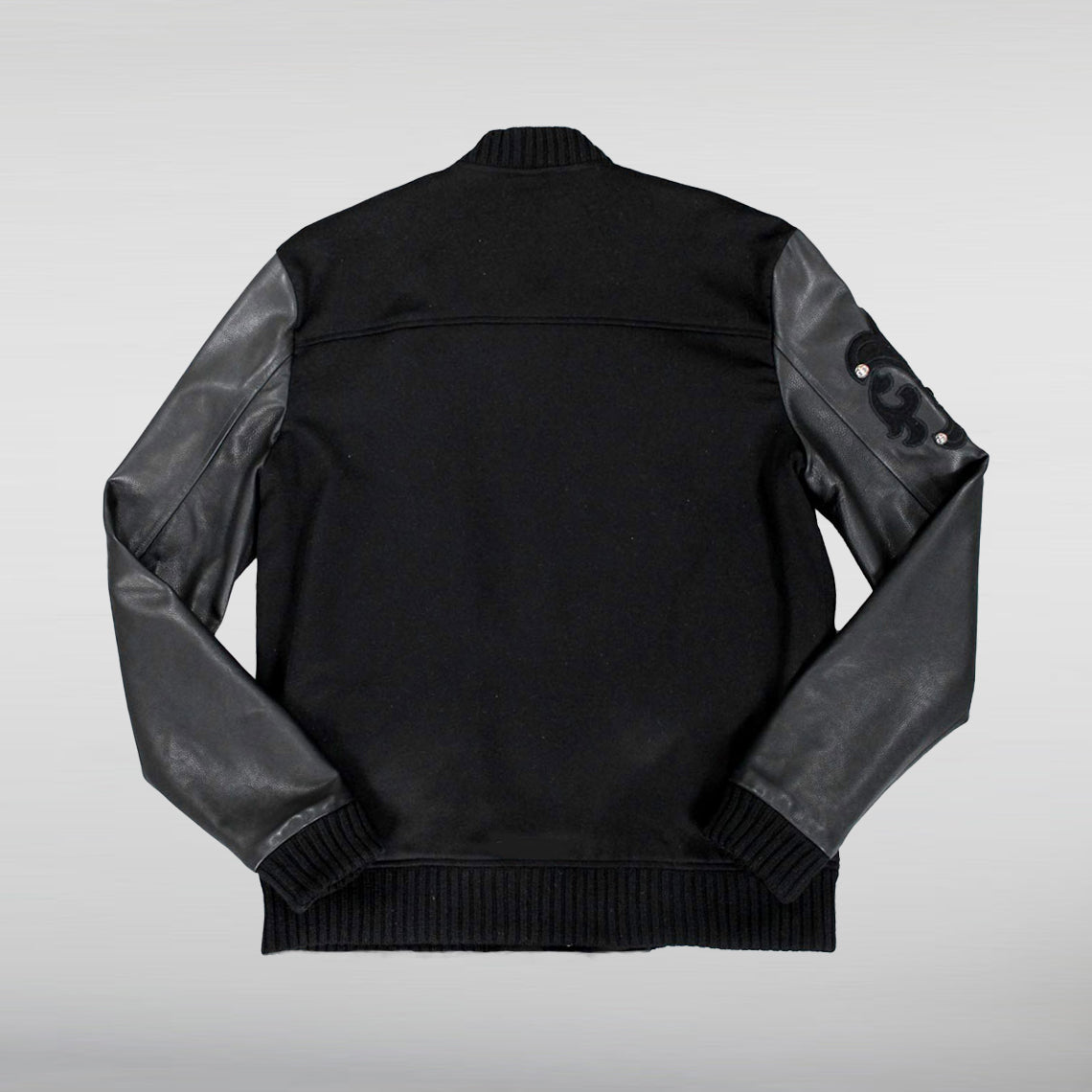 Chrome Hearts Black Woolen Letterman Jacket Back