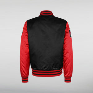 FUBU College Bomber Satin  Red and BlackJacket