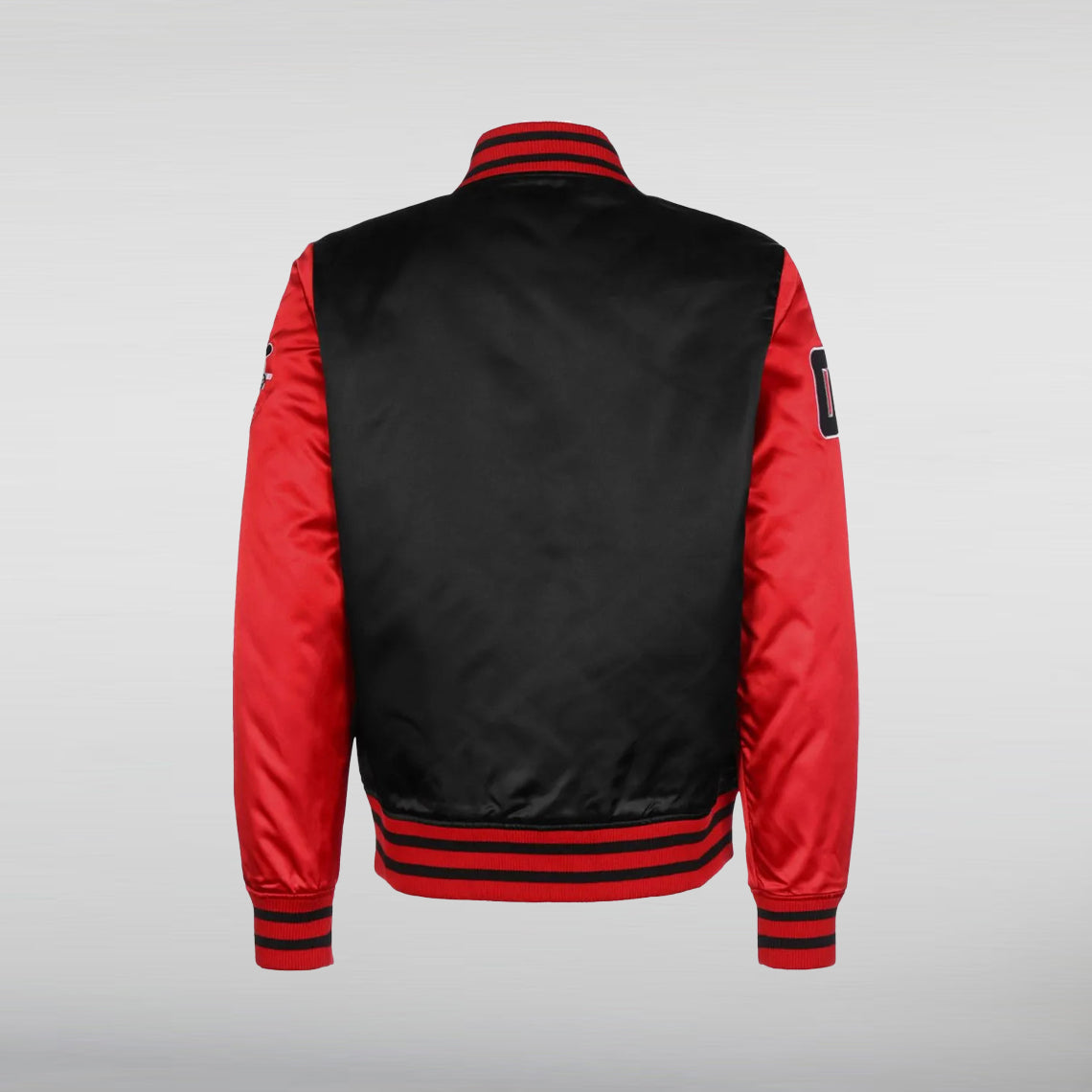 FUBU College Bomber Satin  Red and BlackJacket