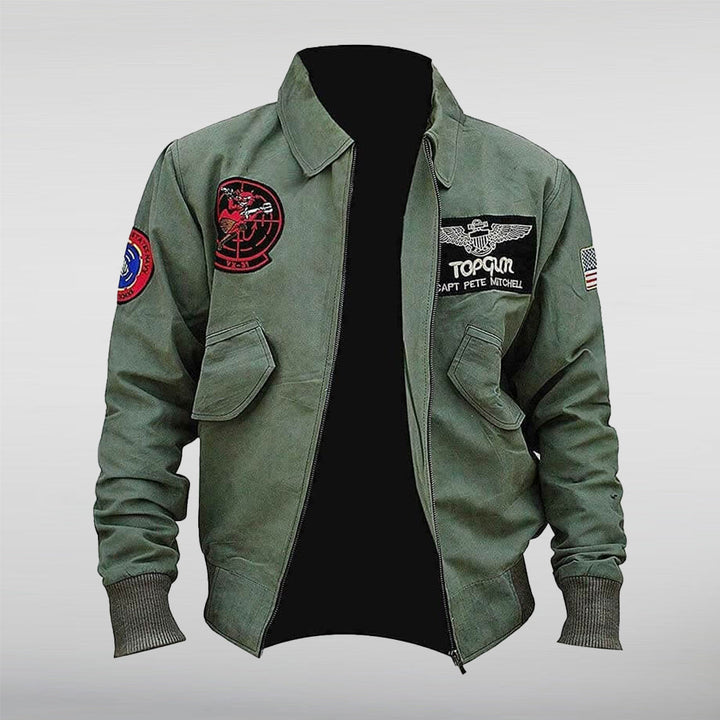 Top Gun Green Cotton Jacket