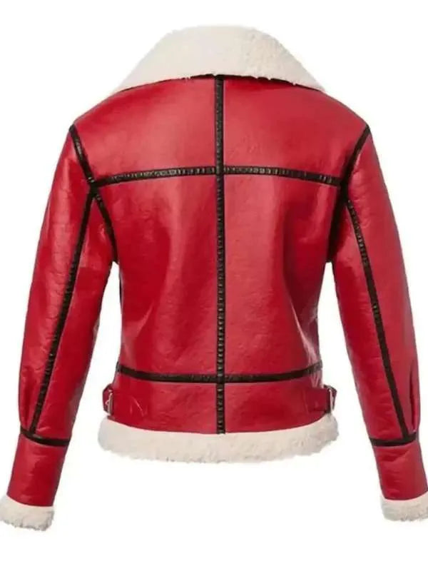 Christmas Red Shearling Jacket