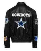 Jeff Hamilton Dallas Cowboys Full Black Leather Jacket