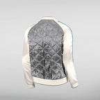 Detroit Lions Gray Quilted Erin Andrews Jacket back