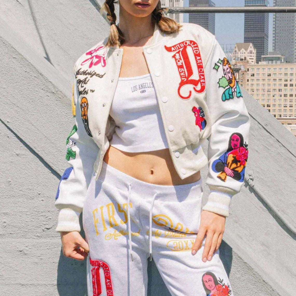 First Row Art Dealer Graphic Cream Jacket - HNA Jackets 