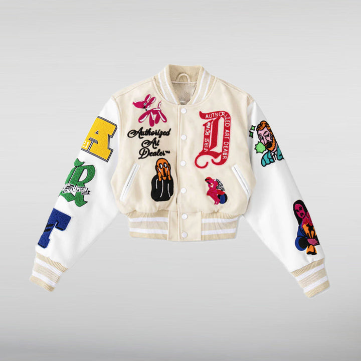 First Row Art Dealer Graphic Cream Jacket - HNA Jackets 