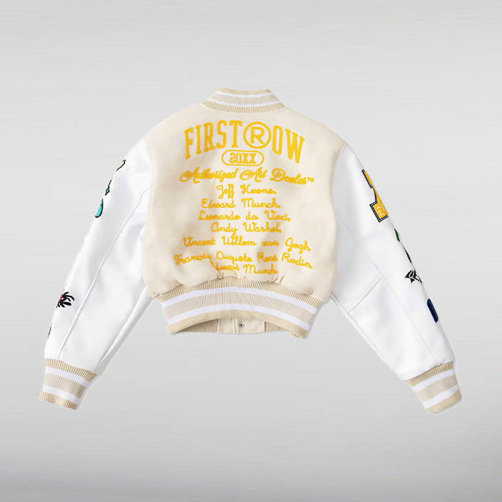 First Row Art Dealer Graphic Cream Jacket - HNA Jackets 