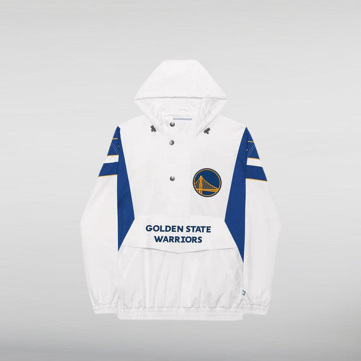 Golden State Warriors Half-Zip Hoodie Jacket HNA Leather
