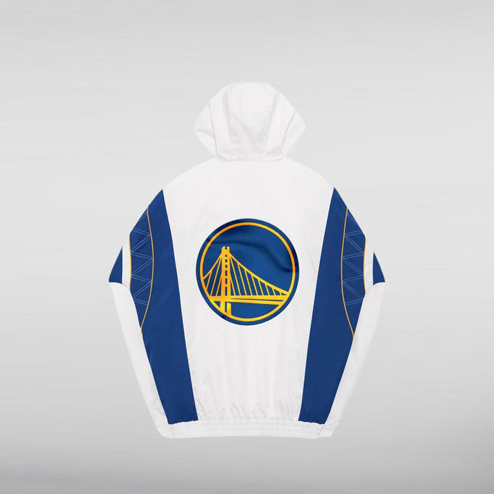 Golden State Warriors Half-Zip Hoodie Jacket HNA Leather