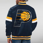 Home Game Indiana Pacers Navy Satin Jacket - HNA Jackets 