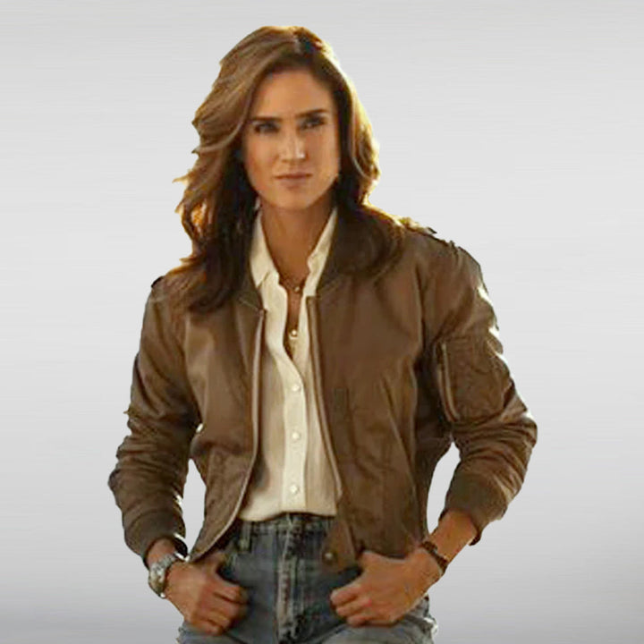 Penny Benjamin Top Gun Maverick Jennifer Connelly Brown Jacket - HNA Jackets 