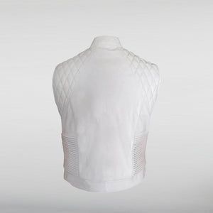 Justin Bieber White Quilted Vest HNA Leather