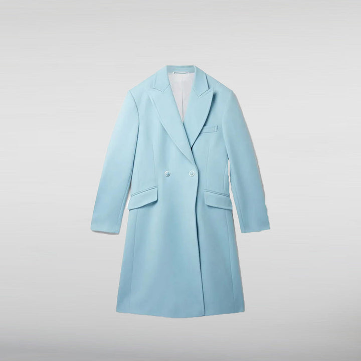 Men’s Baby Blue Double Breasted Coat - HNA Jackets 