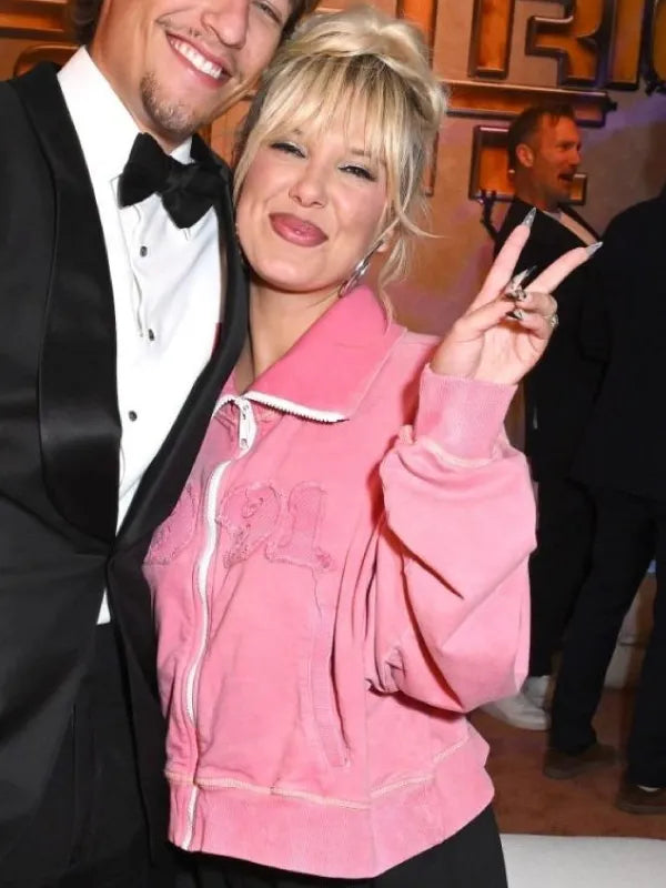 The Electric State Afterparty Millie Bobby Brown Pink Jacket