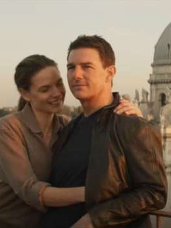 Tom Cruise Mission Impossible 7 Black Leather Jacket