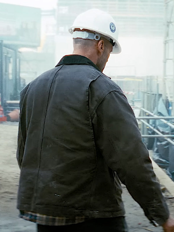 A Working Man 2025 Jason Statham Grey Jacket