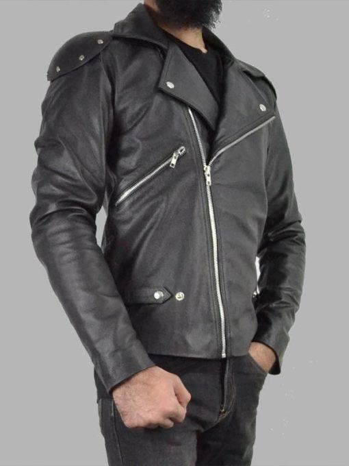 Mel Gibson Mad Max 1979 Black Leather Jacket