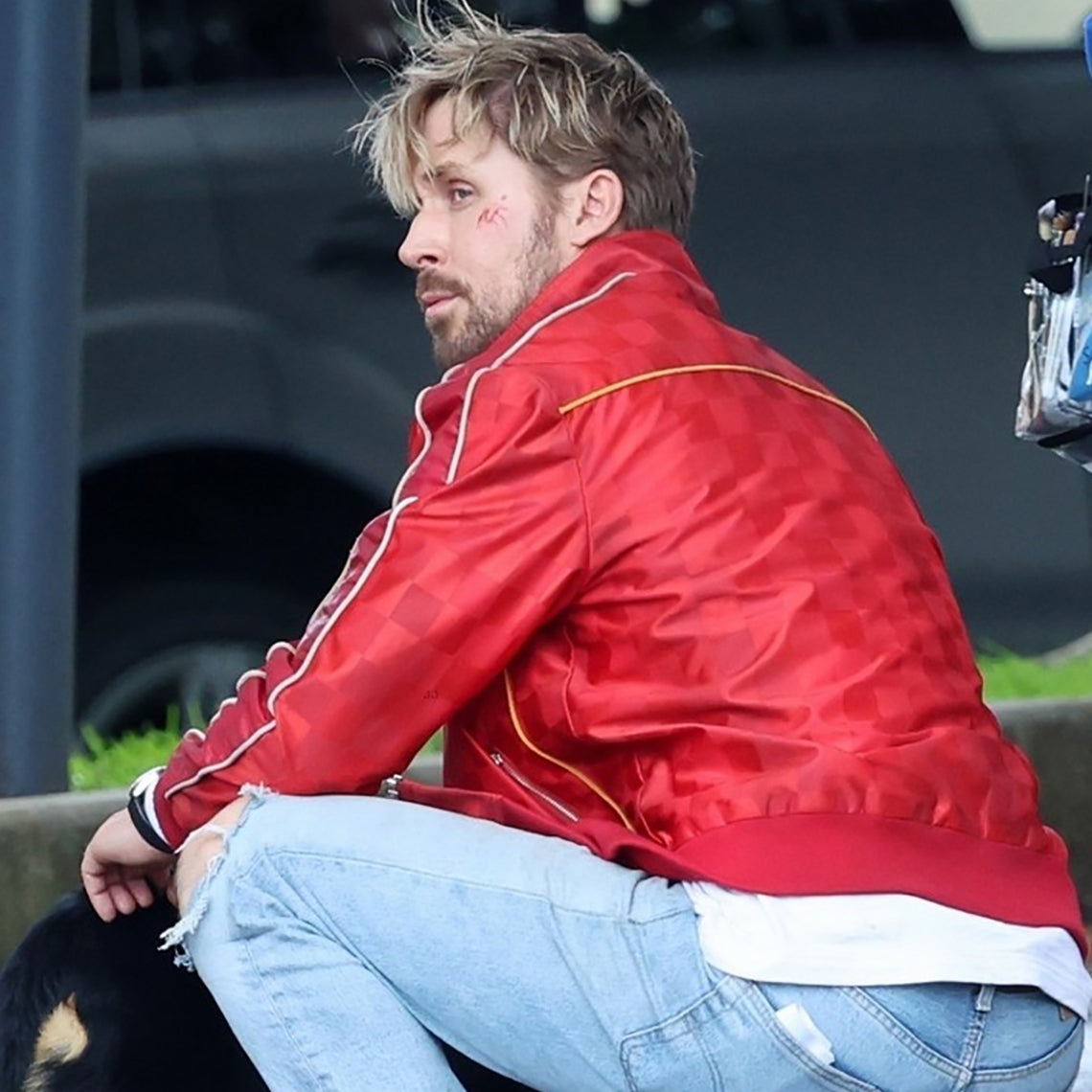 Ryan Gosling The Fall Guy Bomber Jacket HNA Leather