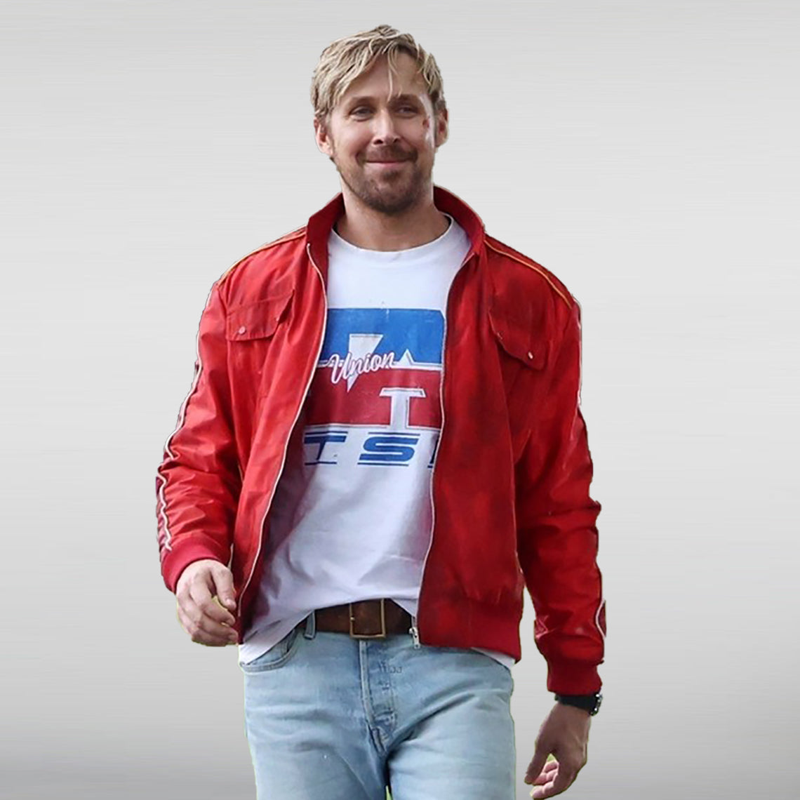 Ryan Gosling The Fall Guy Bomber Jacket HNA Leather