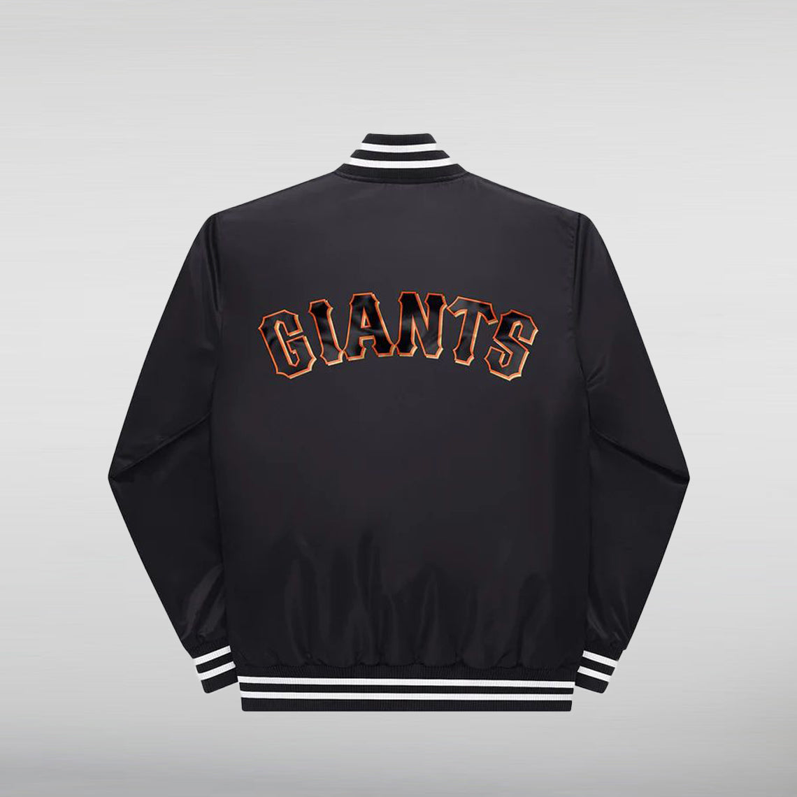 SAN FRANCISCO GIANTS VARSITY SATIN FULL-SNAP JACKET HNA Leather