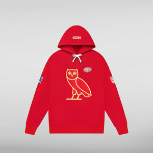  49ers ovo NFL Red Owl Hoodie
