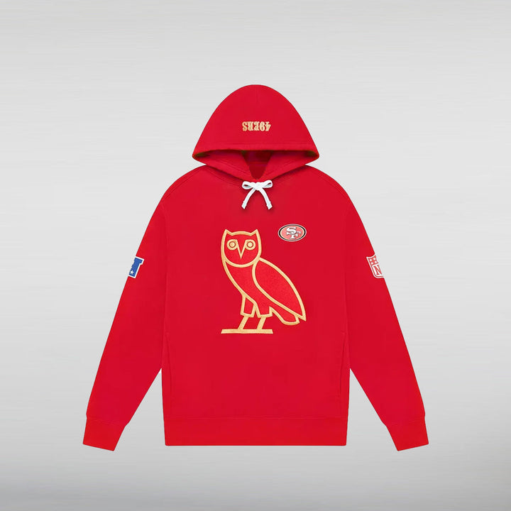  49ers ovo NFL Red Owl Hoodie