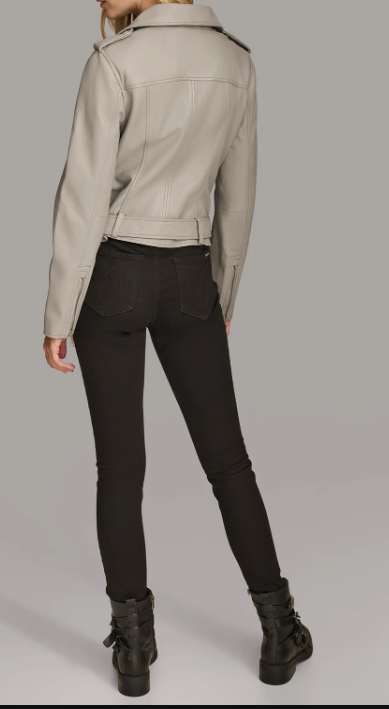Moto Leather Jacket with Gold Hardware