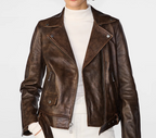 Bryn Distressed Leather Jacket