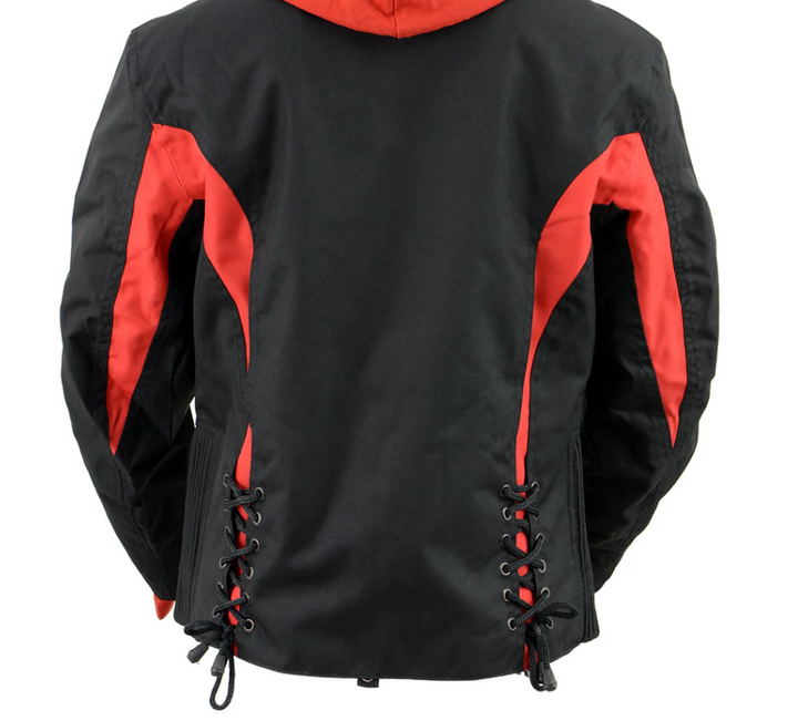 Textile Racer Jacket with Removable Hoodie