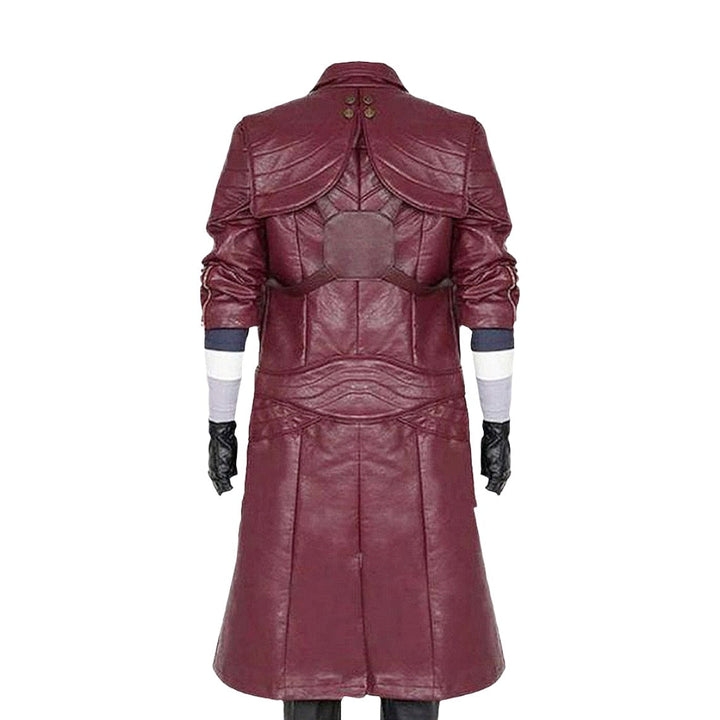 DMC Dante Devil May Cry 5 Maroon Trench Leather Coat Back