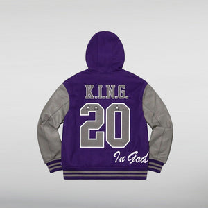 Supreme King Hooded Varsity Hoodie back
