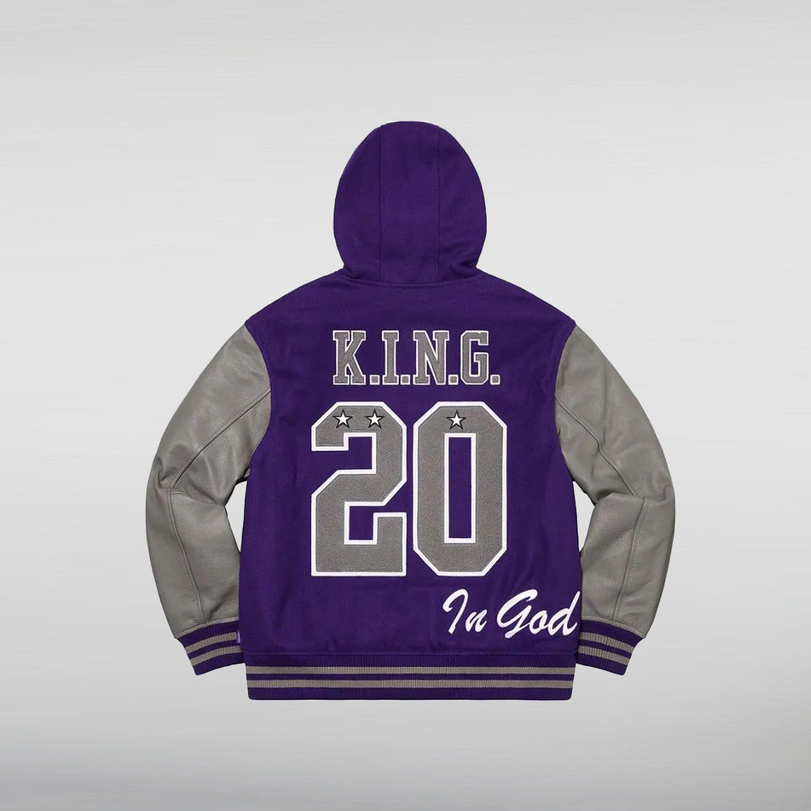 Supreme King Hooded Varsity Hoodie back