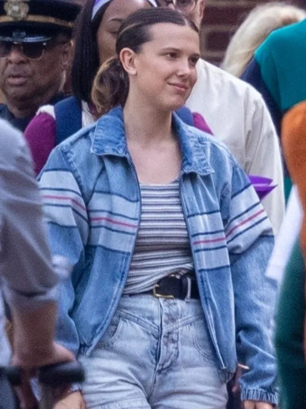The Electric State  2025 Millie Bobby Brown Blue Jacket