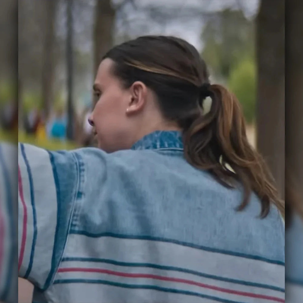 The Electric State  2025 Millie Bobby Brown Blue Jacket