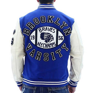 True Religion Blue Varsity Letterman Jacket