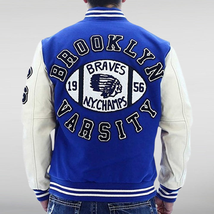 True Religion Blue Varsity jacket HNA Leather