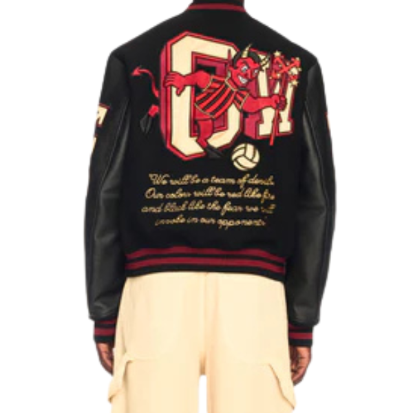 AC Milan X Black Varsity Jacket