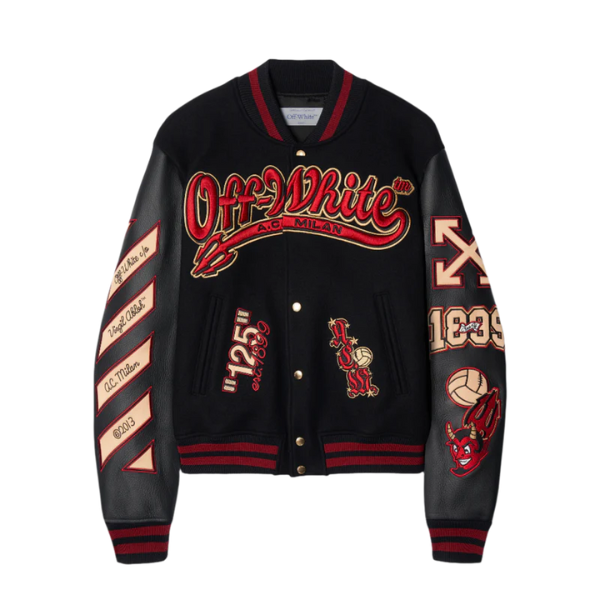 AC Milan X Black Varsity Jacket