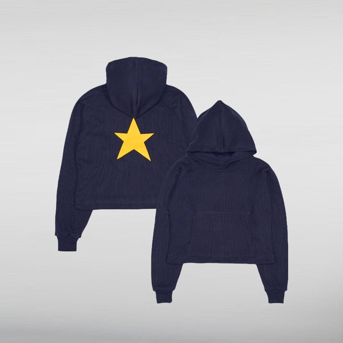 Short Length Black vwoolo hoodie
