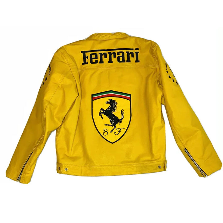 Vintage Biker Ferrari Yellow Jacket